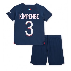 Paris Saint-Germain Presnel Kimpembe #3 Koszulka Podstawowych Dziecięca 2023-24 Krótki Rękaw (+ Krótkie spodenki)